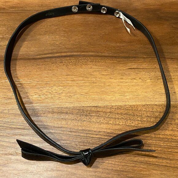 bebe Accessories - Bebe Black Skinny Bow Belt Size M/L